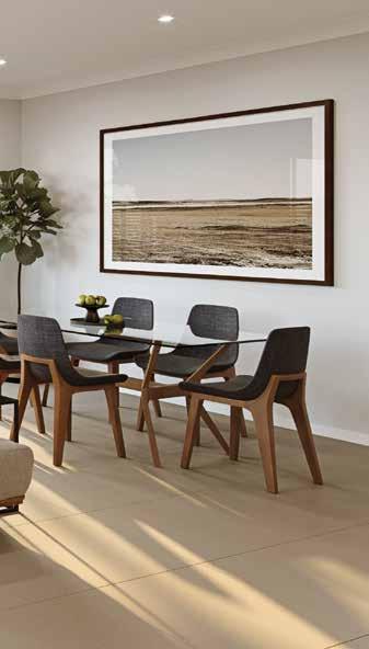 FUNCTIONAL AND EFFORTLESS FOR MODERN LIVING Fluid, spacious and light-filled interiors are beautifully illustrated with designer finishes and quality materials that exude warmth, comfort and an