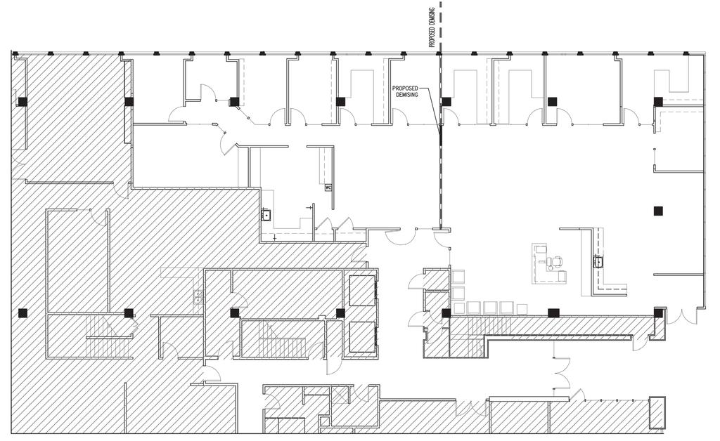 First Floor Plan - Demised Option Lake Union waterfront views SUITE 00A,0 SF