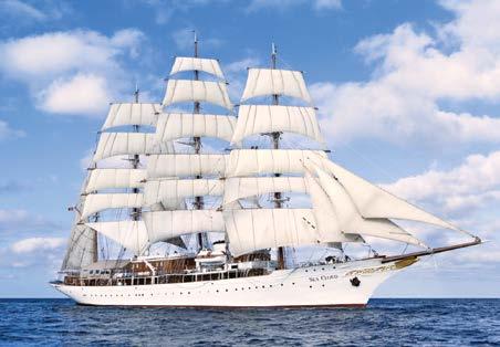 Although she is equipped with auxiliary diesel engines, sails are the essence of this cruise experience and they are unfurled as often as possible.