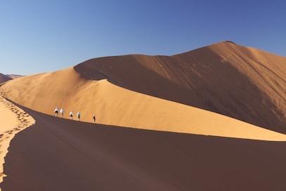 The dunes cover a vast area, including some national and private reserves. Sossusvlei itself is situated in the middle of the Namib Naukluft National Park.
