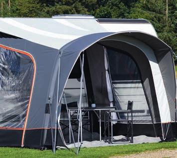 Sewn in curtains on the sides, wide open front/ sides and easy set up makes you ready for vacationing almost instantly when having a Ventura Air Vivo
