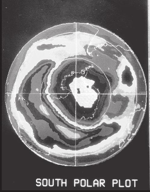 Sl. 3-4. Ozonska rupa iznad Južnog pola. lja izumirati.
