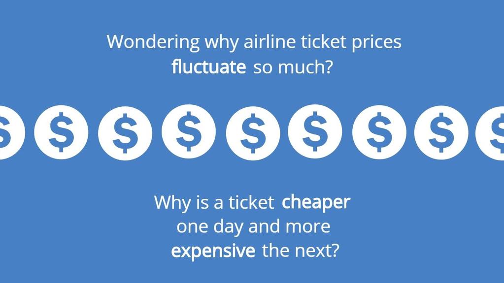 Airlines take all of those factors into consideration when they set ticket prices.