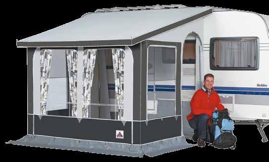 Davos DAVOS 369.- 4 Seasons Porch awning This large universal winter porch awning has a 200cm depth and is fitted with the option of inside/outside mud wall as standard.