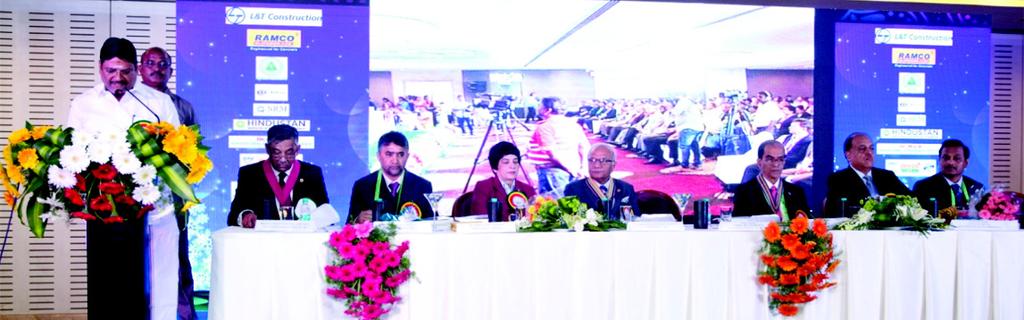 Er Navinchandra B Vasoya, President, IE(I) addressing the gathering during the inaugural session Er Rajiv Mittal,