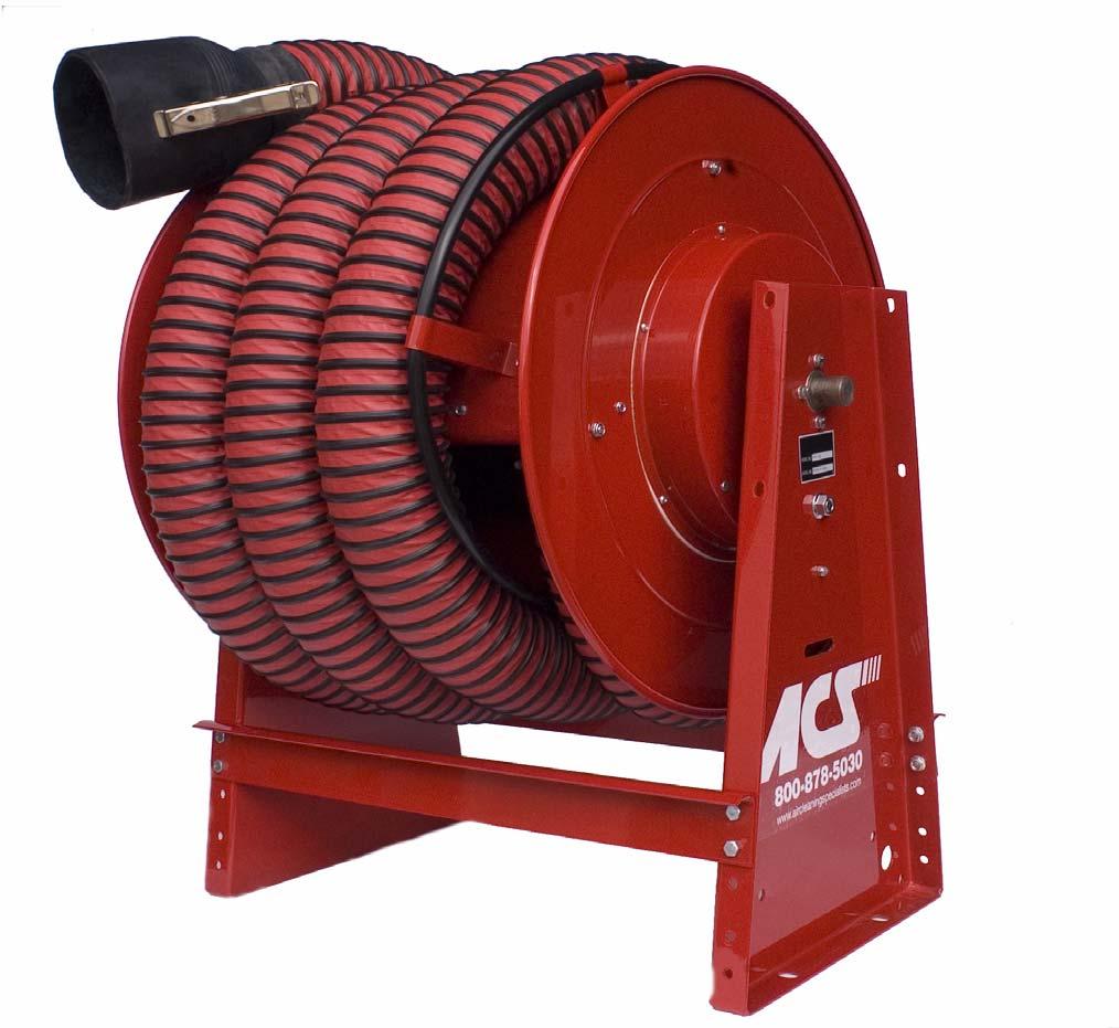 Spring Operated Hose Reel Date 7/04 Part No. HRS3-0420 TAB 3-B Shown above: Fume-A-Vent Model HRS3-0420 Spring Hose Reel with 4" x 20' Series 3 400 Silicone Nomex Hose.