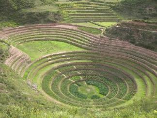 Sacred Valley tour Moray is the Inca agricultural research greenhouse or laboratory, consisting of four
