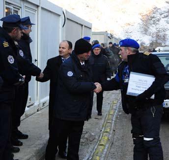 EULEX provided technical and logistical support, including the installation of containers and equipment. The new teams of Serbian and Kosovo Officers/EULEX Officers began working jointly.