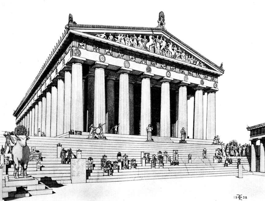 Parthenon, reading the