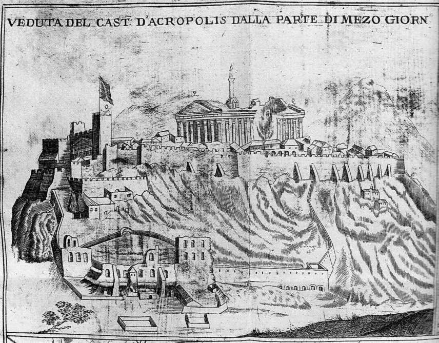 The Akropolis in 1697, after: F.
