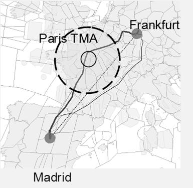 Figure 3.13: Impact of major terminal areas on traffic flows Route availability and route planning.