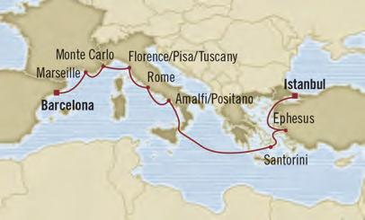 26 may Provece (Marseille), Frace c embark 1 pm 6 pm 27 may sait-tropez, frace 8 am 9 pm 28 may florece/pisa/tuscay (livoro), italy 8 am 8 pm 29 may rome (civitavecchia), italy 8 am 8 pm 30 may