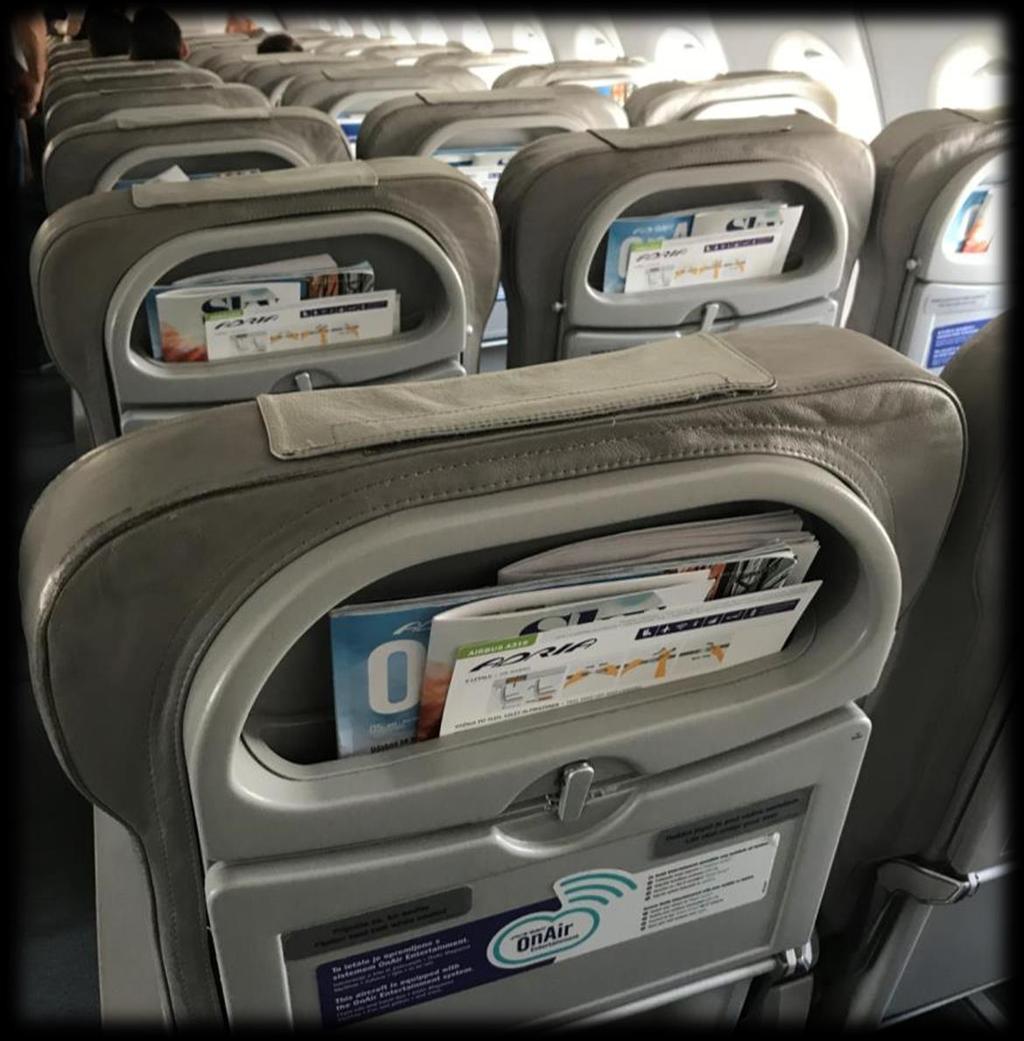 CATALOGUE AND MAGAZINE DISTRIBUTION (SEAT POCKETS) Effective advertising during and after the flight. 1 month 11 aircraft 100.000 passengers 11,250 EUR/month *VAT not included.