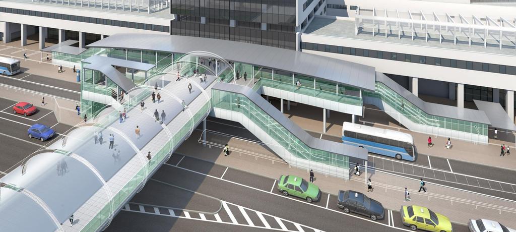 Speedy & Smooth Movement Enhancements for Business Traveler Use Construction of Pedestrian Deck Relocation of Bus/Taxi Stops SPEEDY Security Check (South) Security Check (North) 2F Departure area of