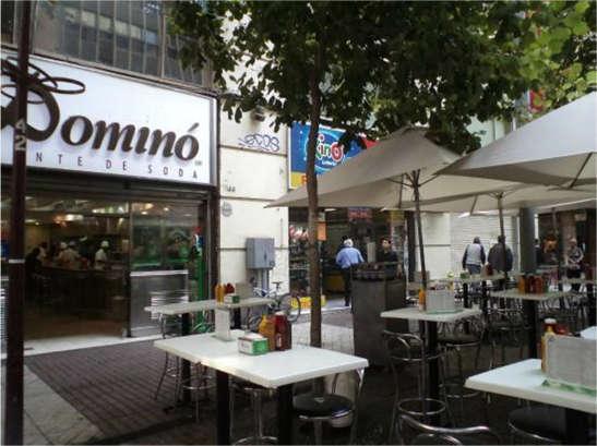 8.7 Dominó Fast Food Restaurant Ahumada 146 Domino started back in 1952 as a family business and is now one of the most popular and traditional fast food restaurants of Chile.