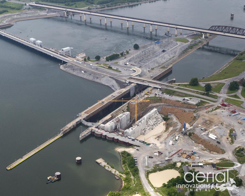 KY Lock Project Overview Bridges Superstructures - $104M Completed Jul 2014 D/S Excavation Award Sept. 2018 Bridges Substructures - $44M Completed Mar 2006 U/S Miter Gate Fab. - $5.
