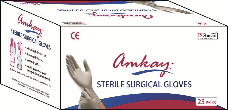 Surgical Gloves - Sterile Our Latex Gloves are made of Natural Rubber with Micro Rough Surface