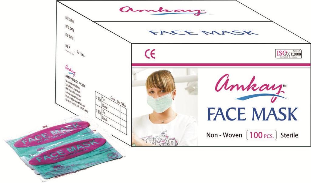 Face Mask The Face Masks are extensively used by the healthcare staff for facial protection against air borne infections.