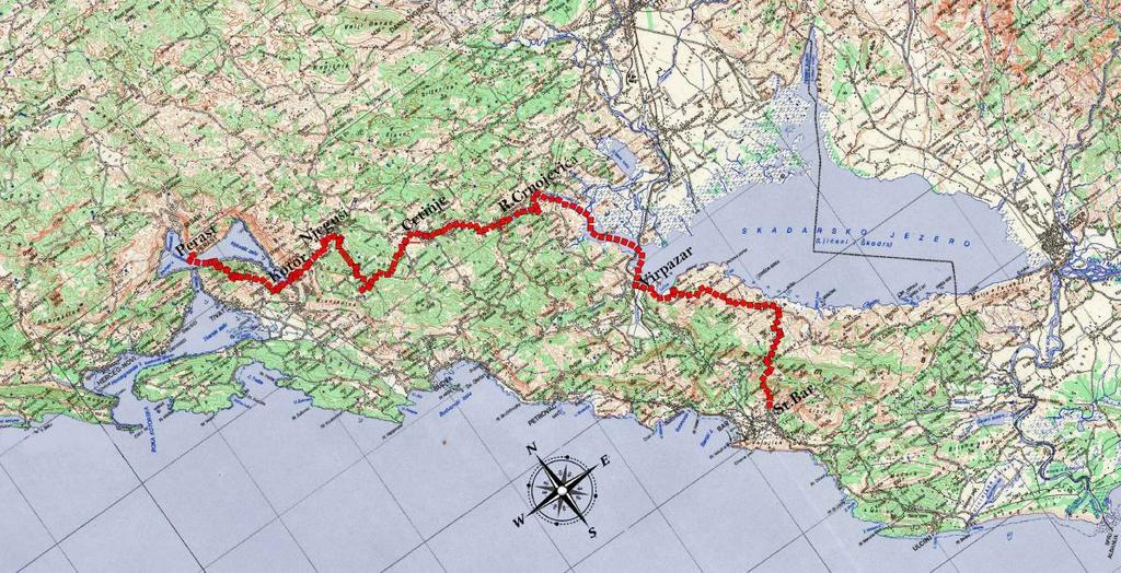 Track the Roots Montenegro-Mediterranean 8 day hiking tour Self-Guided This tour passes the Coastal Mountaineering Transversal routes following the Mediterranean zone in Crna Gora (Montenegro) from