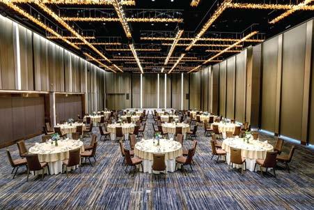 THE ETERNITY BALLROOM The latest ballroom offers up to 500 guests the chance to encounter an energising event experience with natural daylight throughout, and cutting-edge technology complemented by