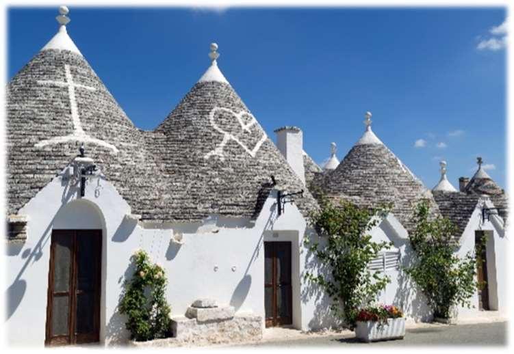 Itinerary Day 1 Bari to Alberobello Y our trip starts with a van transfer to Castellana Grotte; a town famous for its spectacular limestone caves.