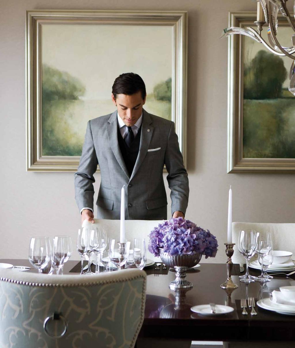 THE LEGENDARY BUTLER SERVICE A treasured hallmark of St. Regis, the signature St. Regis Butler service. Whatever your request, expect the St.