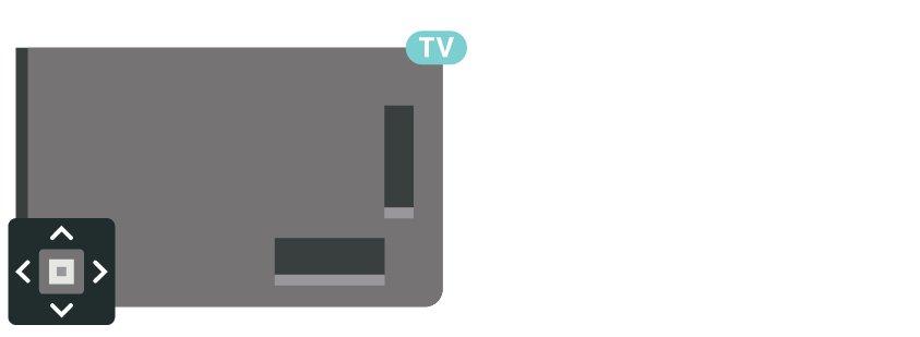 1 - Теледидар қосулы кезде, негізгі мәзірді ашу үшін теледидардың артқы жағындағы джойстик түймесін 2 - Volume (Дыбыс деңгейі), Channel (Арна) немесе Sources (Көздер) опцияларын таңдау үшін сол