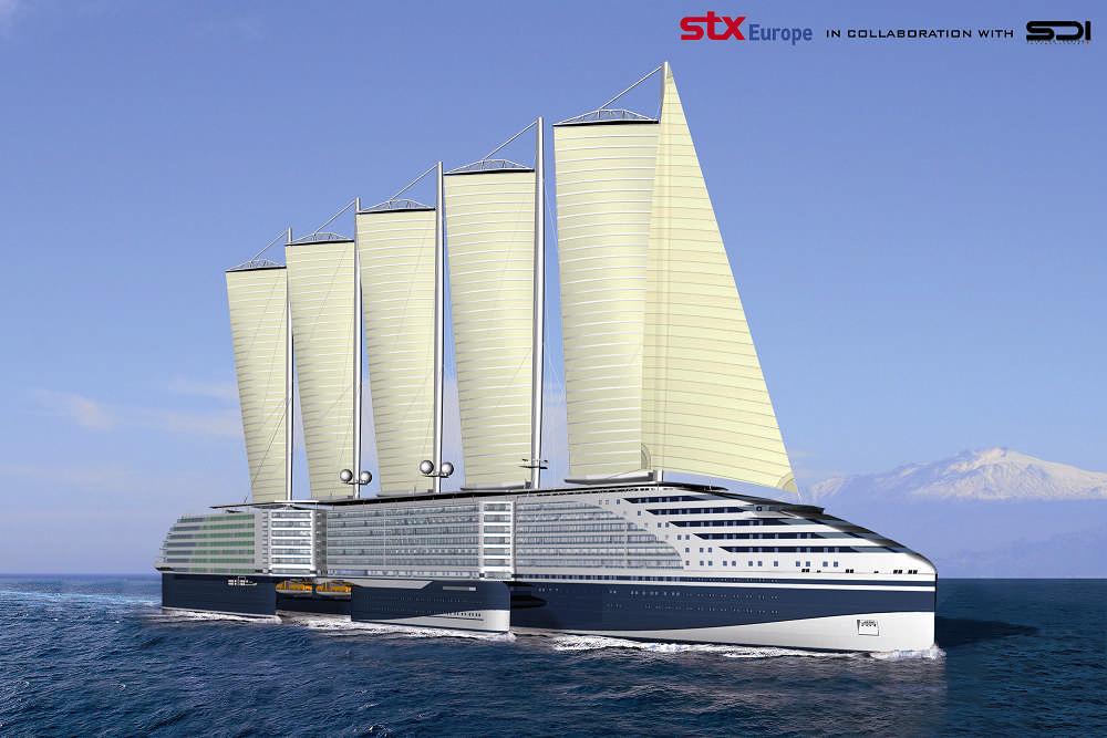 «EOSEAS» PROJECT STX EUROPE Loa : 305 m Beam : 60 m Draft : 8 m Depth : 42,45 m Sail area :