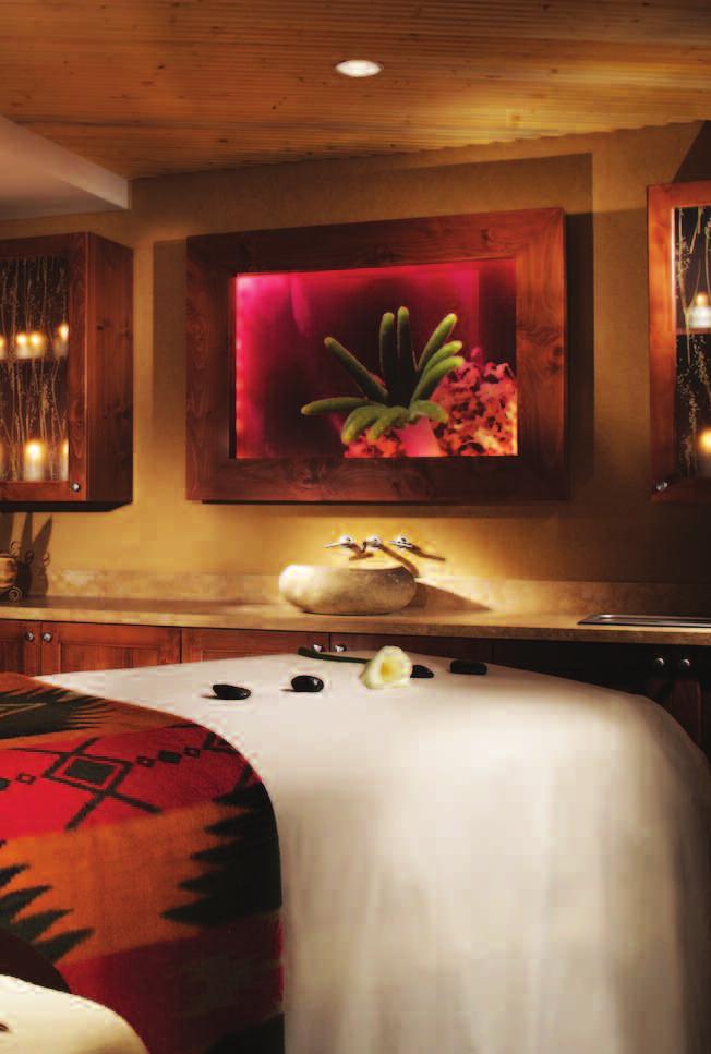 Steeped in Native tradition and dedicated to a journey to relaxation and wellness, Wo P in is 16,000 sq. ft. of world-class luxury, including 12 treatment rooms, as well as spa and shower amenities.
