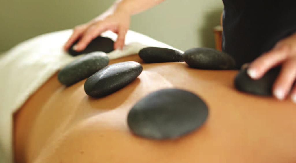 Polished river stones are heated in natural hot springs water and incorporated into the massage.