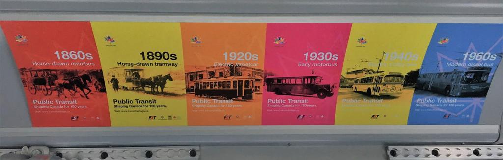 Transit advertising dates to the 1860s, with a standard format above the windows of Victorian era horsecars to modern subways.