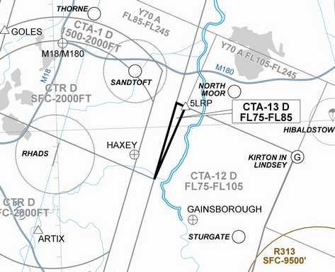Figure 2-10: CTA-13 2.16 CTA-14 2.16.1 CTA-14 is the CTA just south-east of LAMIX which permits the containment of the runway 20 ROGAG departures prior to entering the airway above.