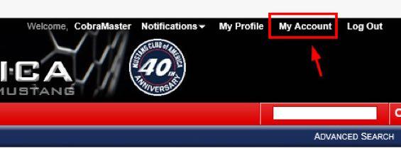 Once logged in, you can easily locate your MCA membership