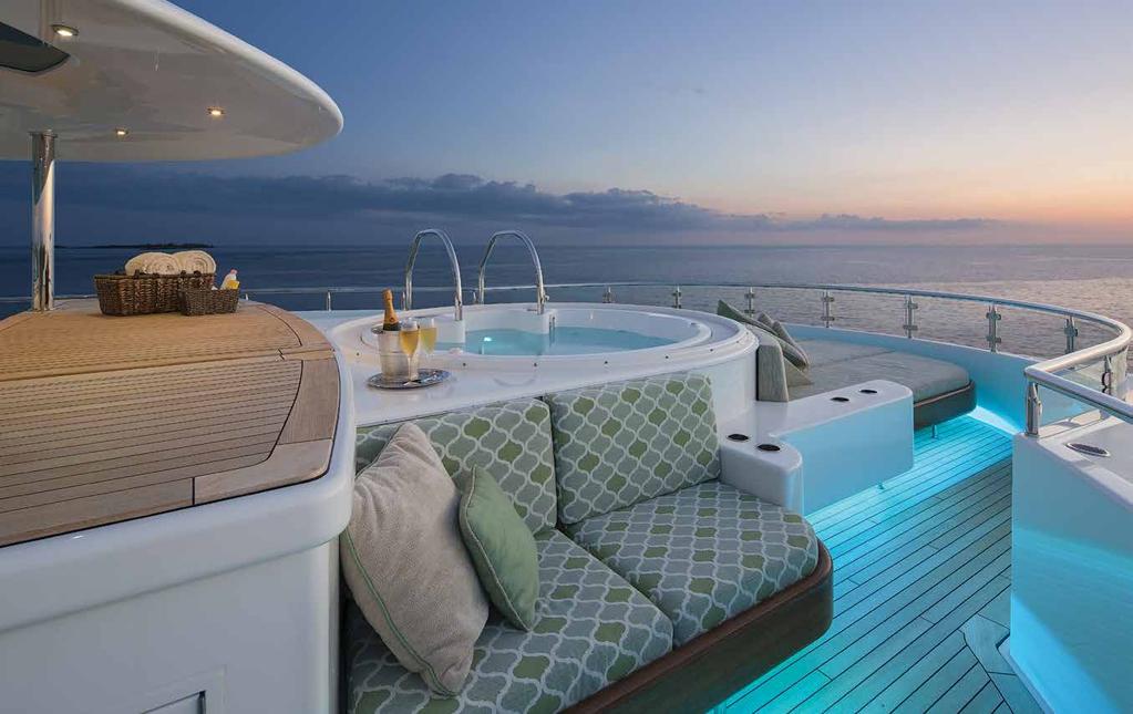 DAY OR NIGHT Enjoy never-ending views from the expansive sun deck, which