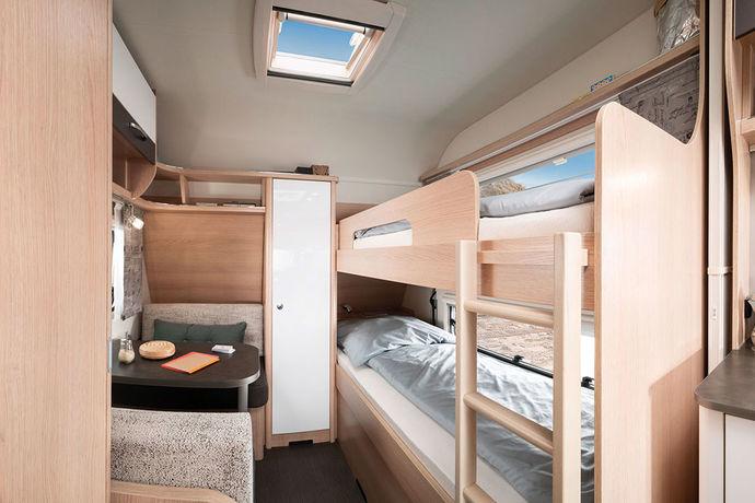 Cosy children s room: the bunk bed in the ERIBA Living 555 XL provides you with two comfortable berths and the kids can let off steam or chill out in
