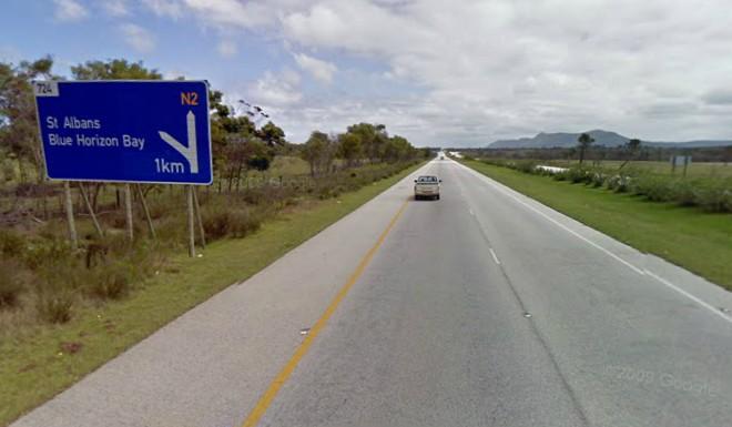 Route from Port Elizabeth via the N2 and St Albans Start out heading West on the N2 (to Cape Town) passing Bay West Mall. N2 Exit 724 - St Albans 33 55'49.25"S 25 20'31.