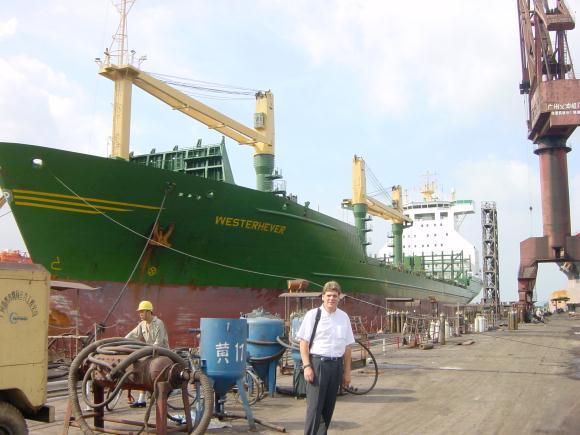 Drydocking of MV Westerhever MV Westerhever has drydocked for class renewal in June 2002 in Guanzhou, China at Wenchong Shipyard.