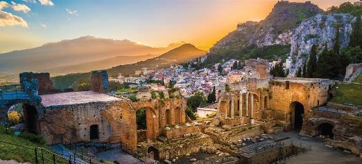 coastal city of Taormina is your home for the next four nights. (B, D) Day 7: Friday, April 24, 2020 Taormina Today explore Taormina, the jewel of Sicily.