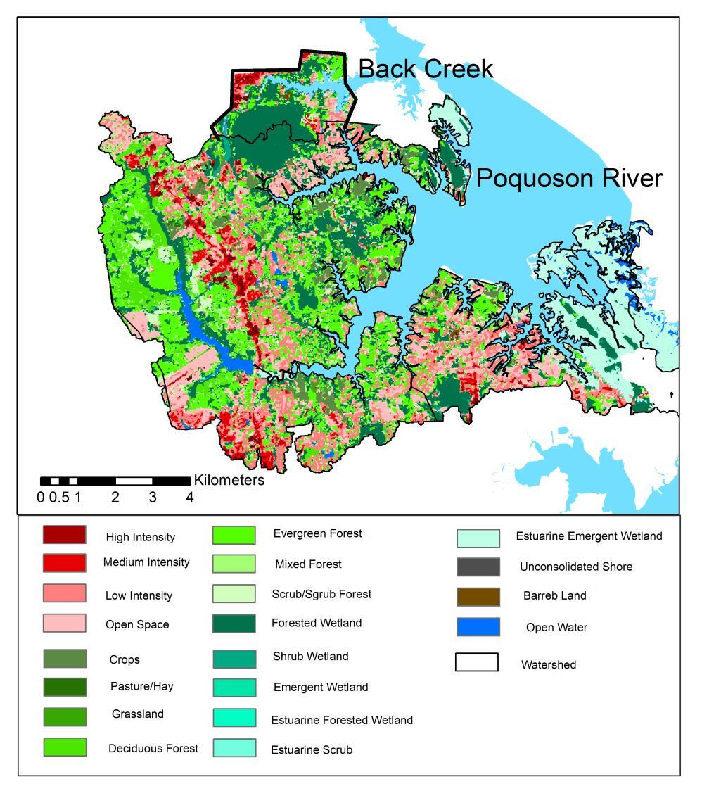 Figure 2.: Land Use of the Poquoson River Watershed Table 2.