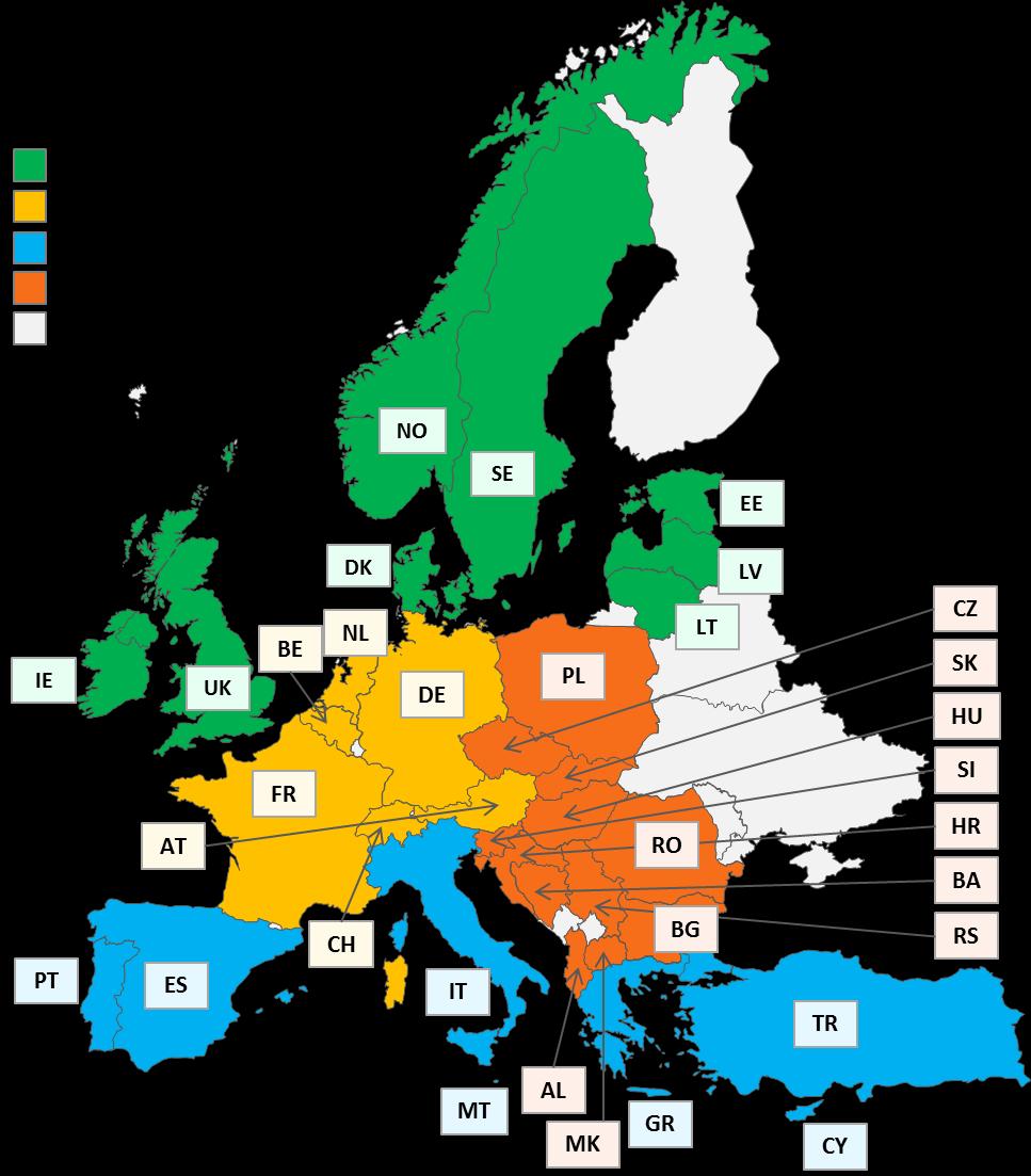 UE4SD regions & partners East