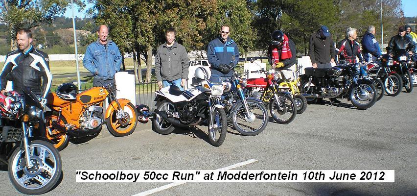 Schoolboy 50cc Run Modderfontein 10 th June 2012 Murray Russell I managed to haul my butt out of bed on the coldest day of the year and head off to Modderfontein to check out the Schoolboy 50cc Run.