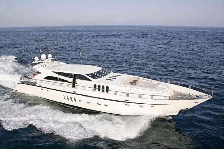 Refno: 1535 TYPE LEOPARD 34M BUILDER CANTIERI ARNO YEAR FLAG DIMENSIONS CONSTRUCTION ACCOMODATION MACHINERY SPEED LYING Length O.A. Beam Draft Hull Superstructure Cruising Max 2006 ST.