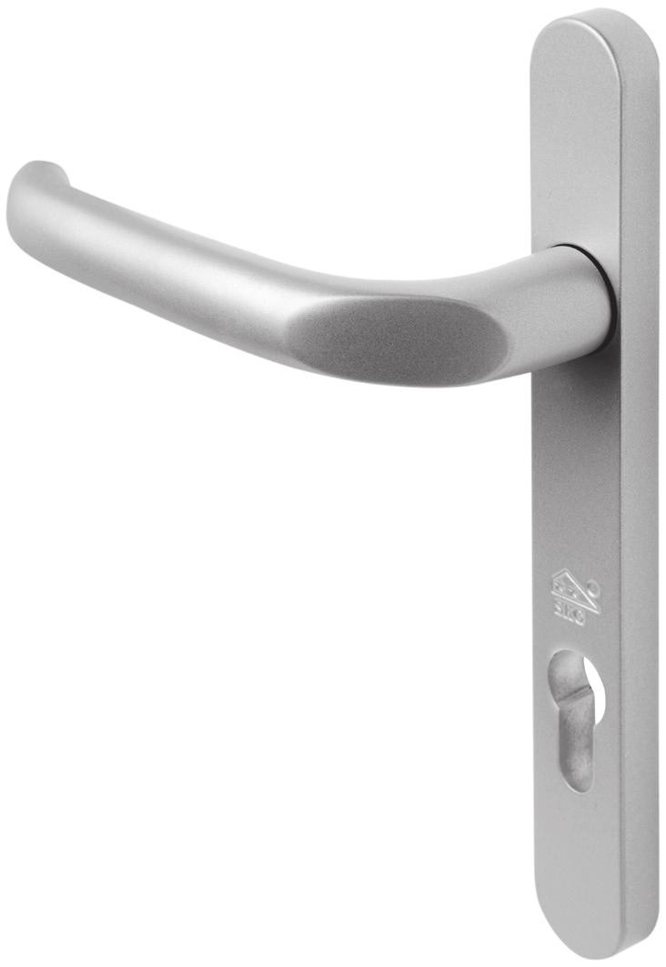1.2 HORIZON SECURITY The HORIZON SECURITY door handles are high security handles with a long backplate in solid aluminium which makes the cylinder practically unreachable and the long backplate hard
