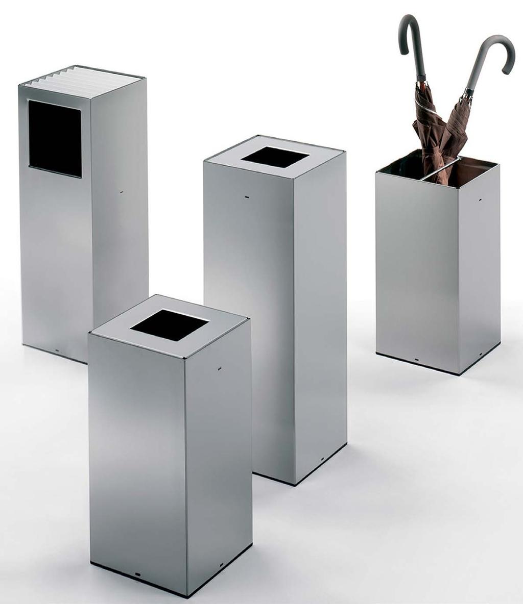49 25 25 71 31 73 35 76 ENG Collection of simple and functional waste bins, suitable for public transit, lobby and for the office. Manufactured of stainless steel frame or steel and painted lid.