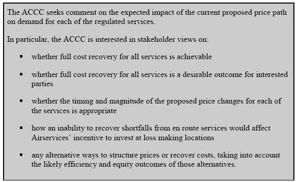 4.5. Pricing and structure of prices Pricing across services and user groups Also as mentioned earlier, Rex does not agree with the ARFF charge proposal and would like to see provision