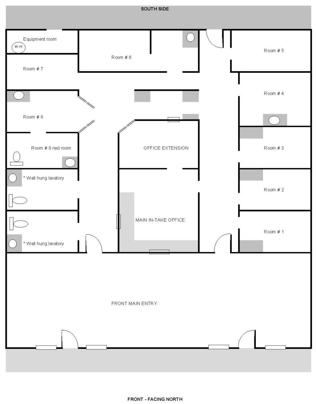 Floor Plan (for the vacant Premier Clinic space) Please note the floor plan below is provided to show a layout of the vacant built-out space only.