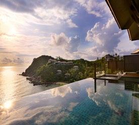 The serenity of the space is enhanced by the infinity pool and jet pool while the spacious sundeck and