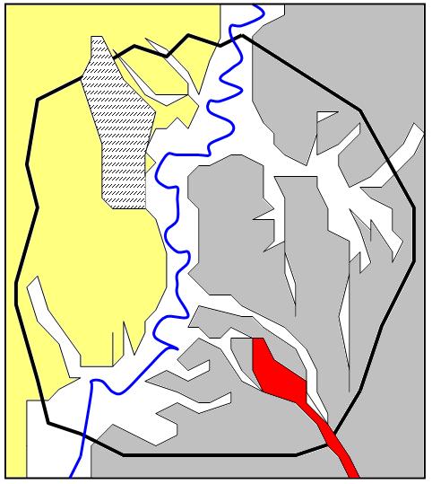 0 1 2 km ROMA N 2 1 3 Aniene river Roma (Italy) Simplified geological map 1 Plio-Pleistocene Pleistocene marine to transitional deposits 2 Sabatini district volcanites 3 Colli Albani district