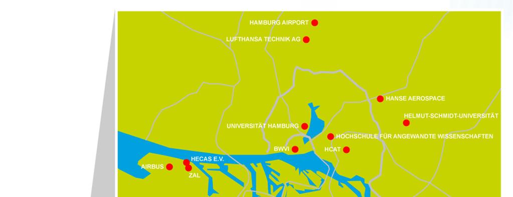 HAMBURG: THE LEADING AVIATION NETWORK IN NORTHERN EUROPE Education landscape 4 major universities with aviation degrees