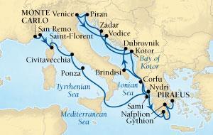-Day Adriatic Spring Monte Carlo to Piraeus May -Day Greek & Italian